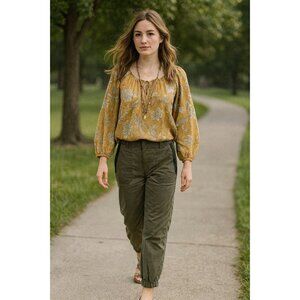 Anthropologie The Wanderer Cargo Type Pants Green Size 2 EUC￼